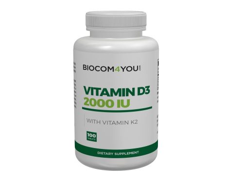 Biocom Vitamin D3 2000 IU tabletta (K2 vitaminnal) 100db