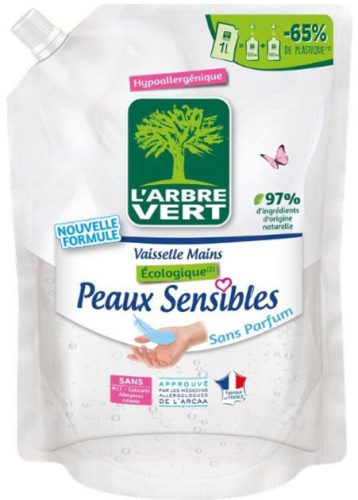 Larbre Vert mosogatószer érzékeny bőrre utántöltő 1000 ml