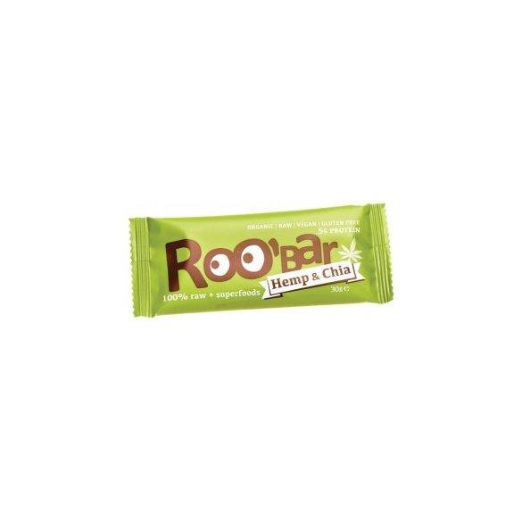 Roobar 100% raw bio gyümölcsszelet kender prozein-chia mag 30 g