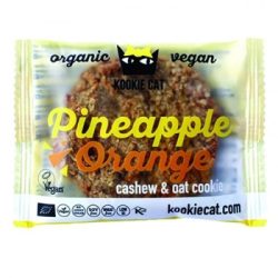   Kookie cat bio vegán gluténmentes kesudiós zabkeksz, ananász-narancs 50 g