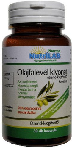 Nutrilab olajfalevél kivonat kapszula 30 db