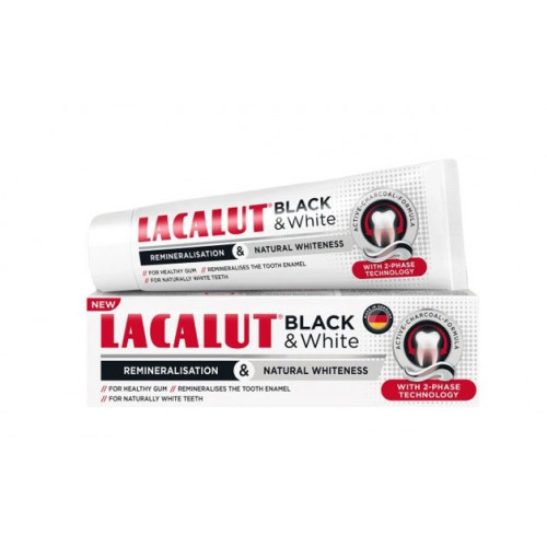 Lacalut fogkrém black & white 75 ml