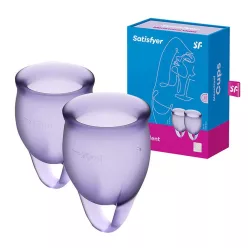   Satisfyer Feel Confident - menstruációs kehely szett (lila) - 2db