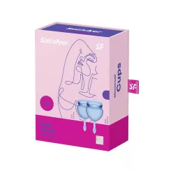   Satisfyer Feel good - menstruációs kehely szett (kék) - 2db