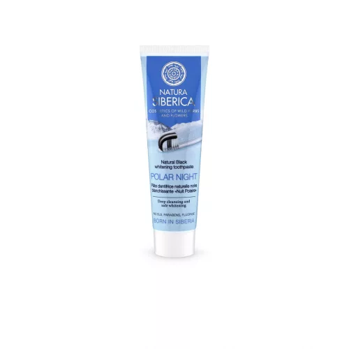 Natura siberica "polar night" natúr fekete fogkrém fehérítő hatással 100 g