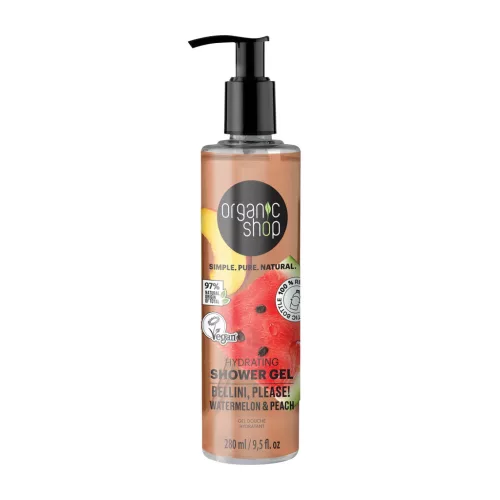 Organic Shop “Bellini, please!” Hidratáló tusfürdő görögdinnyével és barackkal