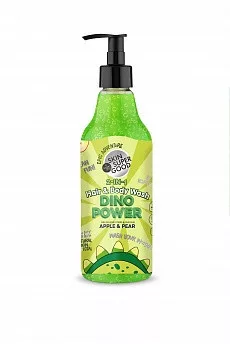 Skin Super Good „Dino Power” 2 az 1-ben sampon és tusfürdő almával és körtével