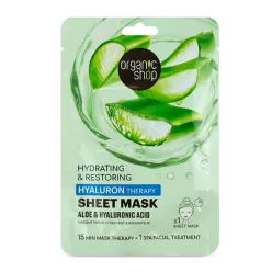   Organic Shop Hidratáló és helyreállító fátyolmaszk aloe verával és hialuronsavval