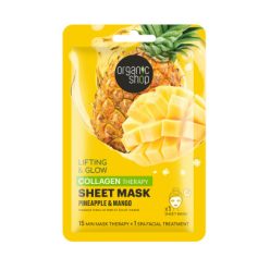   Organic Shop Lifting & Glow Kollagénes fátyolmaszk ananásszal és mangóval