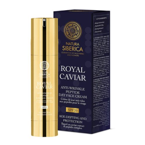 Natura Siberica Royal Caviar Peptides ránctalanító nappali arckrém SPF20