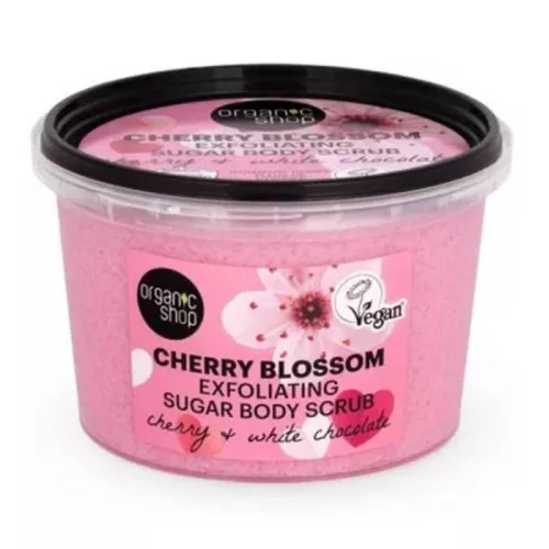 Organic Shop bio cukros testradír cseresznyével és fehér csokoládéval 250 ml
