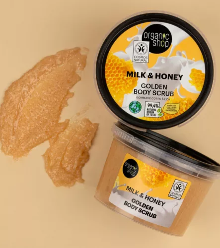 Organic Shop “Golden” testradír tejjel és mézzel