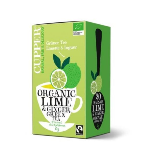 Cupper bio lime&ginger lime-gyömbér zöld tea 20 db 35 g