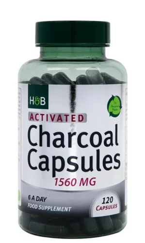 H&B aktív szén kapszula 1560mg 120 db