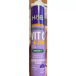 H&B c+cink pezsgőtabletta feketeribizli 20 db