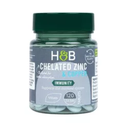 H&B cink 15mg+réz tabletta 120 db
