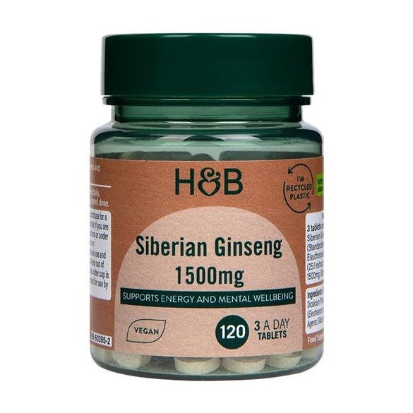 H&B szibériai ginseng tabletta 1500mg 120 db