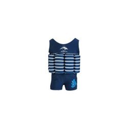   Konfidence Floatsuits™ gyermek úszóruha BLUE STRIPE Rugalmas lycra anyagú úszóruha 8 kivehető úszószivaccsal