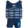 Konfidence Floatsuits™ gyermek úszóruha BLUE STRIPE Rugalmas lycra anyagú úszóruha 8 kivehető úszószivaccsal