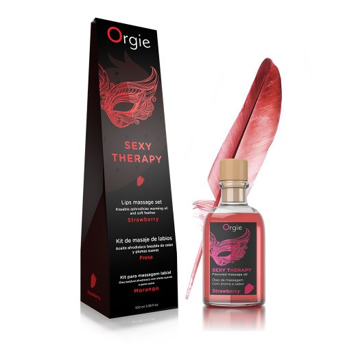 Orgie Sexy Therapy - masszázsolaj szett - eper