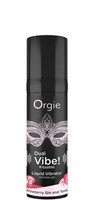 Orgie Dual Vibe - unisex folyékony vibrátor - Eper - Gin Tonic (15ml)