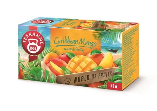 Teekanne world of fruits caribbean mangó ízű gyümölcstea 20x2,25g 45 g