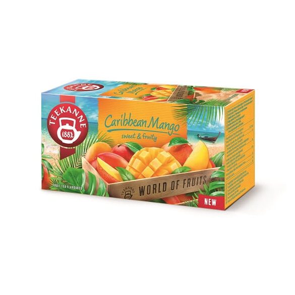 Teekanne world of fruits caribbean mangó ízű gyümölcstea 20x2,25g 45 g