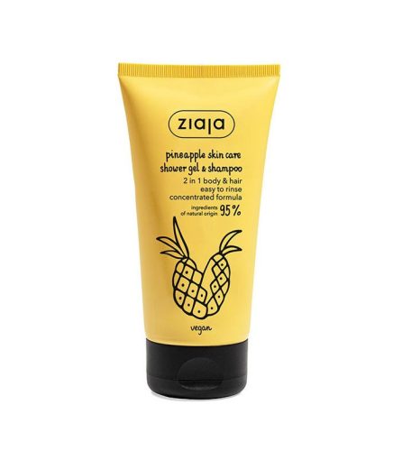 Ziaja Ananász Tusfürdő Gél És Sampon 2In1 Vegán 160Ml