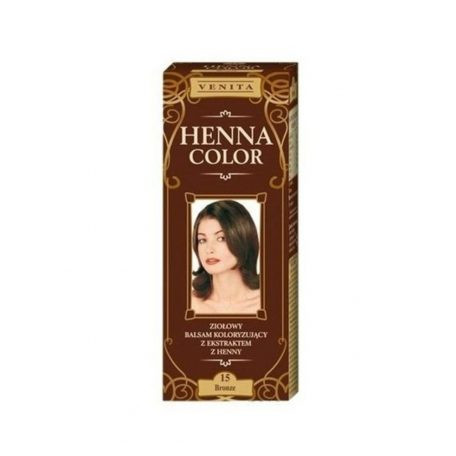 Henna Color szinező hajbalzsam nr 15 bronzbarna 75 ml