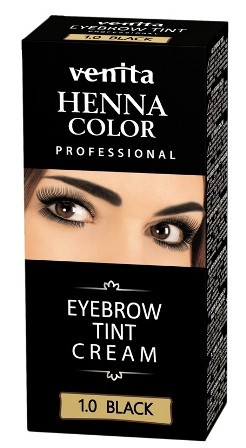 Henna Color tartós szempilla és szemöldök krémfesték fekete 15 g