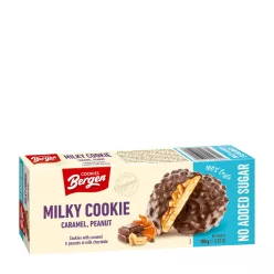   Bergen milky cookie karamellával tejcsokoládéban hozzáadott cukor nélkül 100 g