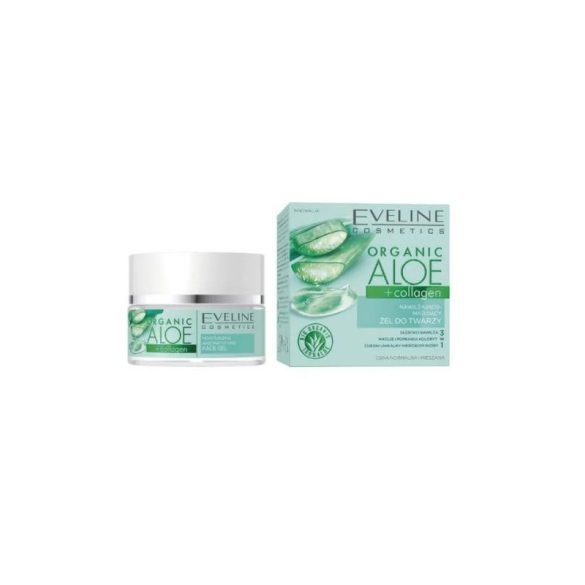 Eveline organic aloe+collagen hidratáló és mattító éjszakai és nappali arcgél 50 ml