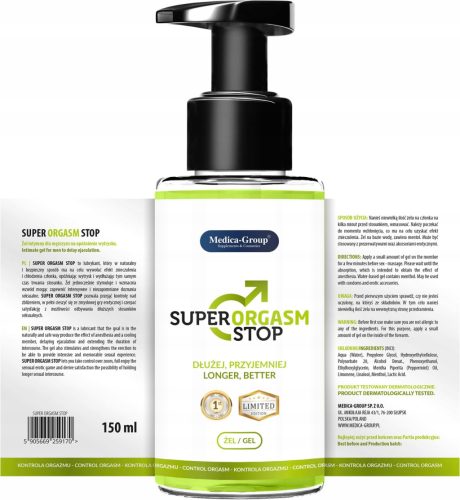 Super Orgasm Stop - késleltető krém (150ml)