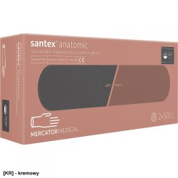   Santex anatomic latex vizsgáló kesztyű púdermentes 8.5 L-XL 100db #ZMM