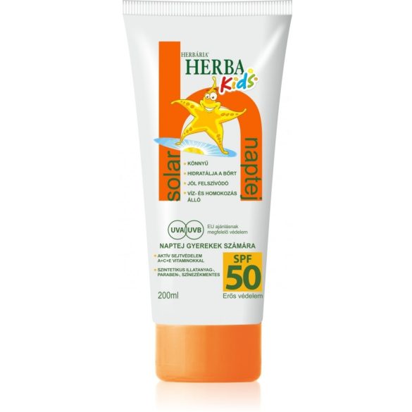 Herbária herbakids solar spf 50 gyermek naptej 200 ml