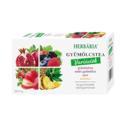   Herbária gyümölcstea mix 1 gránátalma, erdei gyümölcs, eper, ananász variáció 20x2 g 40 g