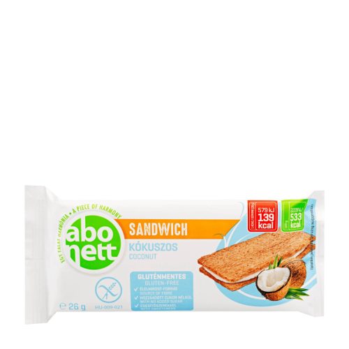 Abonett sandwich kókuszos gluténmentes 26 g