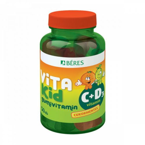 Béres vitakid c+d gumivitamin gumitabletta 50 db