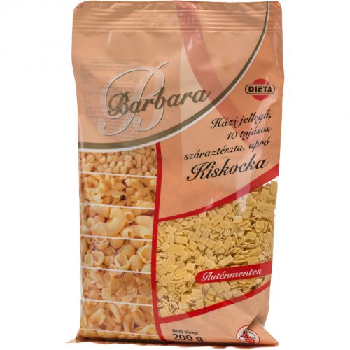 Barbara gluténmentes tészta kiskocka 200 g