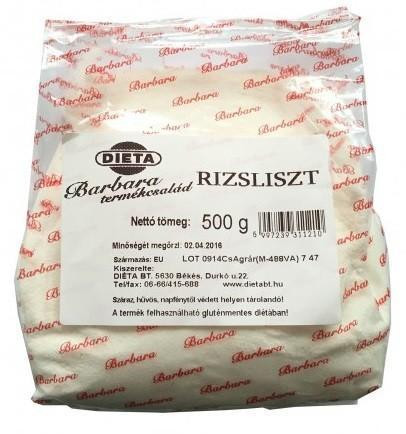 Barbara gluténmentes rizsliszt 500 g