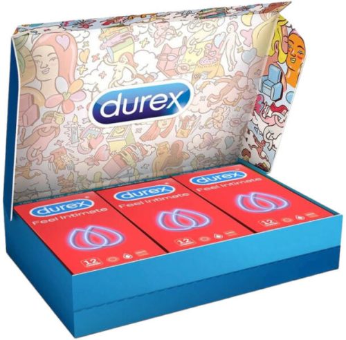 Durex Feel Intimate - vékonyfalú óvszer csomag (4 x 12 db)