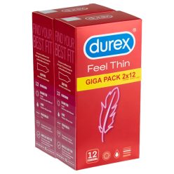 Durex Feel Thin - élethű érzés óvszer csomag (2x12db)