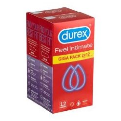 Durex Feel Intimate - vékonyfalú óvszer csomag (2x12db)
