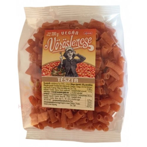 Vegán Józsa Tészta Vöröslencse Rövidcső 200G