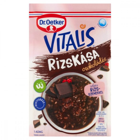 DR.OETKER VITALIS RIZSKÁSA CSOKOLÁDÉ 52G