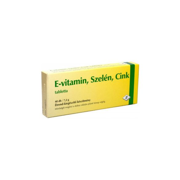 Selenium e-vitamin szelén cink tabletta 40 db