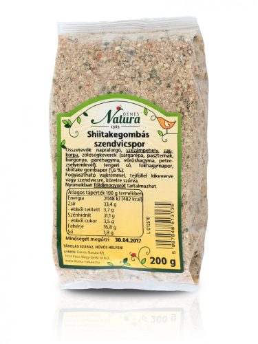 Natura shiitake gombás szendvicspor 200 g