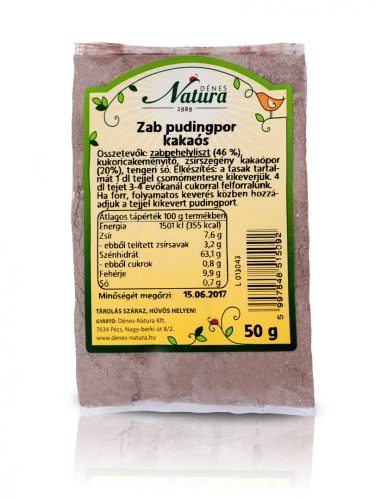 Natura zab pudingpor kakaós 50 g