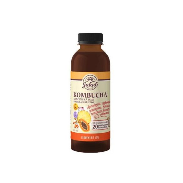 Kombucha tea koncentrátum ananásszal, csipkebogyóval, papayával, echinacea purpurea kivonattal és c-vitaminnal 500 ml