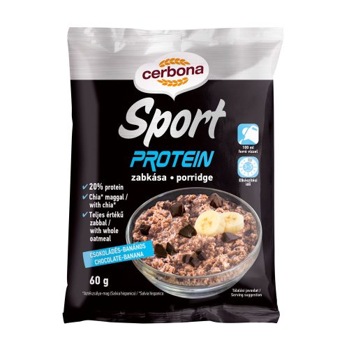 Cerbona sport protein csokis-banános zabkása édesítőszerrel 60 g